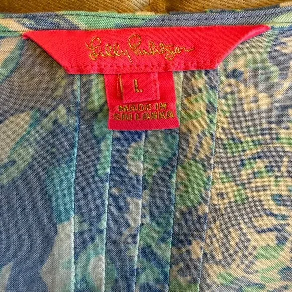 Lilly Pulitzer Hollie Tunic Dress Turtley Awesome Blue Peri Size Large - Picture 5 of 6